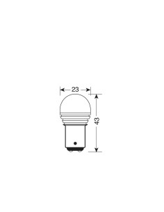 Lampadina auto BAY15d PY21 5W 1 mega Led COB 10 30V Bianco 2