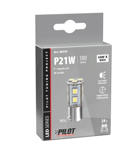 Lampadina Hyper Led 24 28V BA15s P21W 11 LED