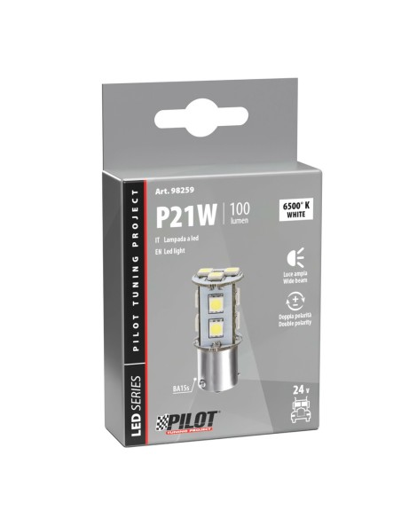 Lampadina Hyper Led 24 28V BA15s P21W 11 LED