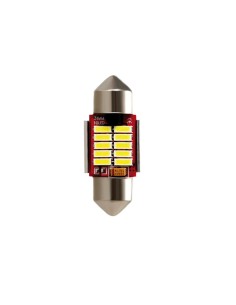 Lampadina auto Mega Led bianco 10 30V Siluro 12x31mm SV8 5 8