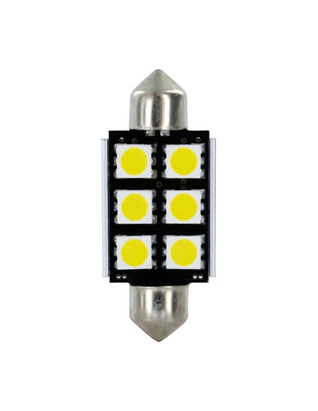 Lampadine camion 6 LED 24V attacco SV8 5 8 15x39 mm