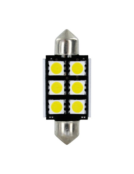 Lampadine camion 6 LED 24V attacco SV8 5 8 15x39 mm