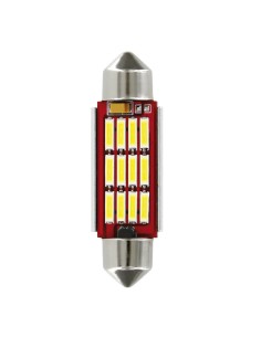 Lampadina auto Mega Led bianco 10 30V Siluro 12x41mm SV8 5 8