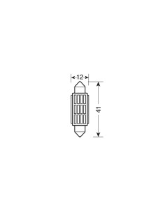 Lampadina auto Mega Led bianco 10 30V Siluro 12x41mm SV8 5 8 2