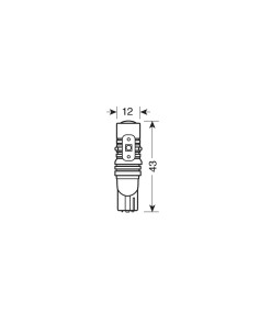 Lampadine auto T10 W2 1x9 5d 5 mega Led CREE 10 30V 2