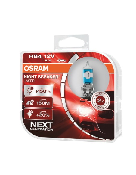 Coppia lampade alogene HB4 12V 51W Osram Night Breaker Laser Next Generatio