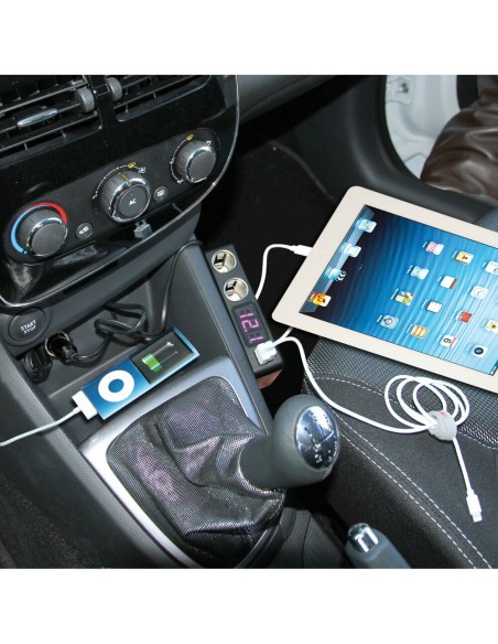 Multi Power 2 prese accendisigari 2 USB e voltmetro 12 24 36V