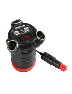 Multi Power Cup 3 prese accendisigari 4 USB e voltmetro 12 24 36V