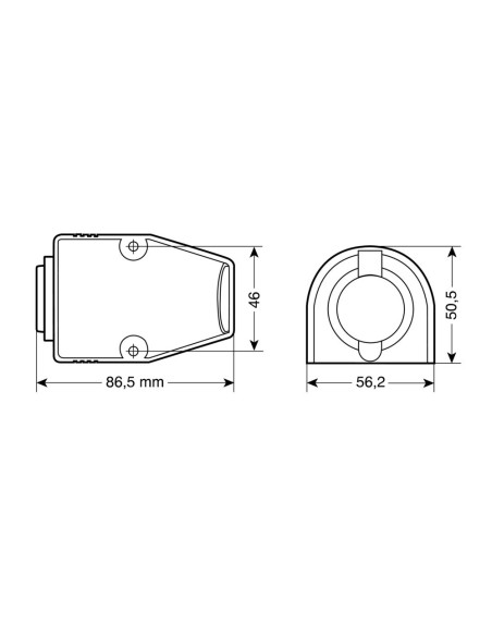 Presa accendisigari 12 24V impermeabile da superficie