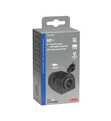 Presa accendisigari 12 24V impermeabile da superficie