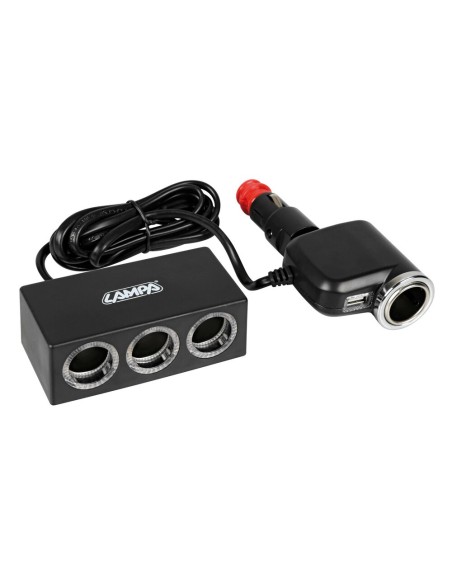 Presa accendisigari multipla regolabile 4 1 USB 12 24V