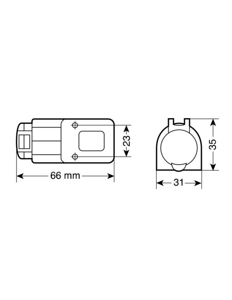 Presa corrente DIN montaggio in superficie 12 24V Max 15A