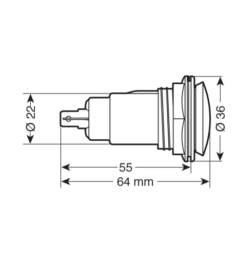 Presa di corrente accendisigari 12 24V standard ad incasso IP65