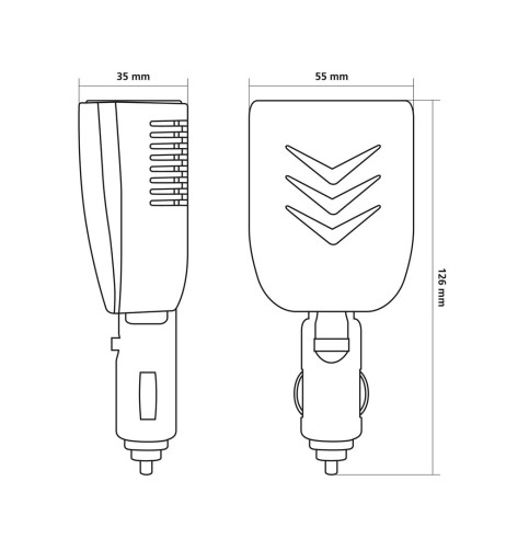 Presa di corrente protetta 12 24v con 4 USB auto camion