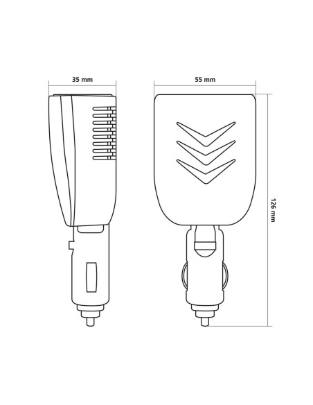 Presa di corrente protetta 12 24v con 4 USB auto camion