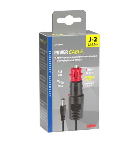 Spinotto per presa accendisigari con connettore jack J2 12 24V