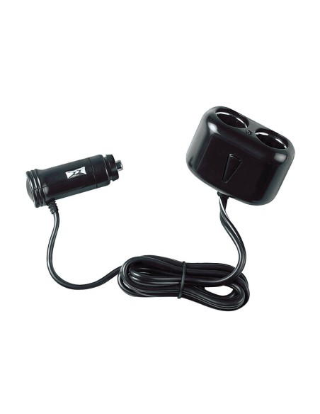 Spinotto presa accendisigari con uscita doppia con prolunga 12 24V 