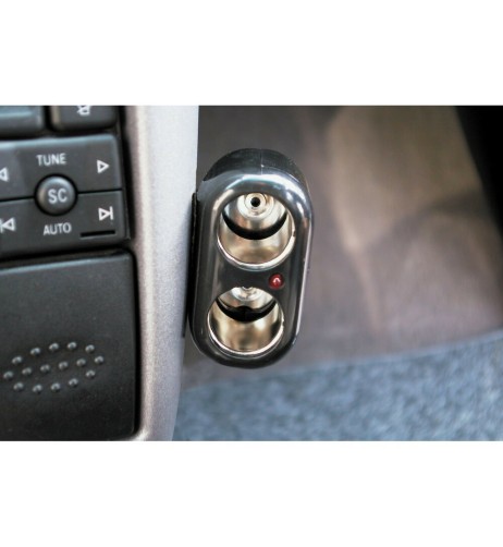 Spinotto presa accendisigari con uscita doppia con prolunga 12 24V 