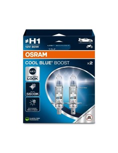 Coppia lampade alogene H1 12V 80W 5500K Osram Cool blue boost