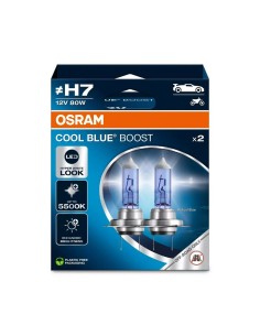 Coppia lampade alogene H7 12V 80W 5000K Osram Cool blue boost