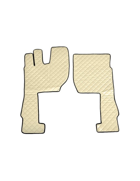 Coppia tappeti camion similpelle imbottiti Beige Volvo FH Serie 4 5 Aero