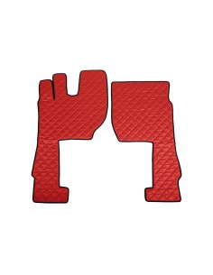 Coppia tappeti camion similpelle imbottiti Rosso Volvo FH Serie 4 5 Aero