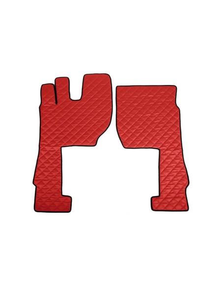 Coppia tappeti camion similpelle imbottiti Rosso Volvo FH Serie 4 5 Aero