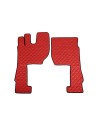 Coppia tappeti camion similpelle imbottiti Rosso Volvo FH Serie 4 5 Aero