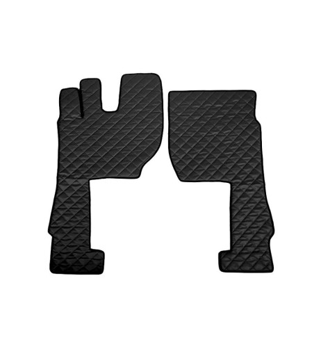 Coppia tappeti camion similpelle imbottiti Nero Volvo FH Serie 4 5 Aero