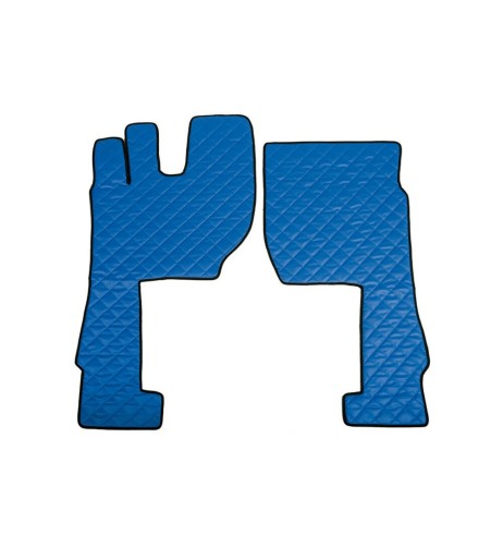 Coppia tappeti camion similpelle imbottiti Blu Volvo FH Serie 4 5 Aero