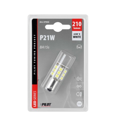 Lampadina hyper led BA15s P21W 12V 27 LED