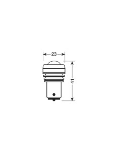 Lampadina auto P21W BA15s 5 mega led SMD 12V  2