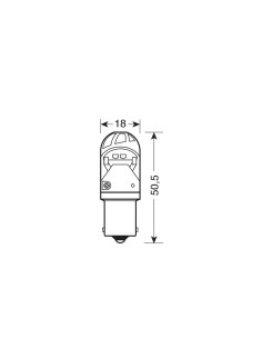 Lampadina auto BA15s P21W Mega Led HP 4 CREE 10 28V Rosso 2