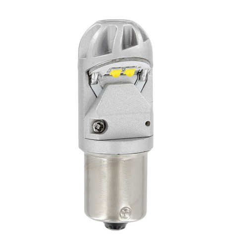 Lampadina auto BA15s P21W Mega Led HP 4 CREE 10 28V Arancio