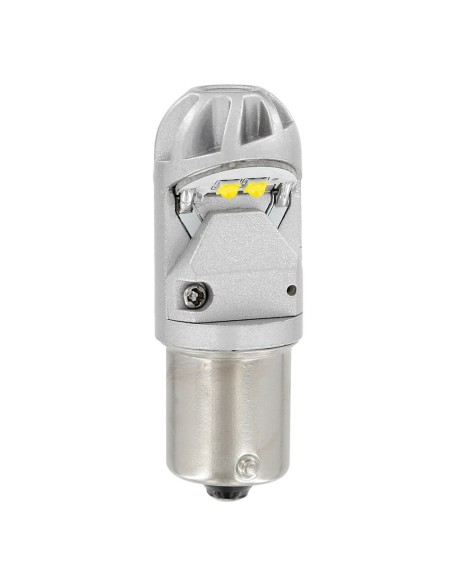 Lampadina auto BA15s P21W Mega Led HP 4 CREE 10 28V Arancio