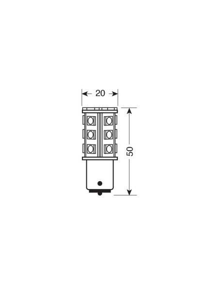 Lampadina hyper led BAY15d P21 5W 12V 27 LED