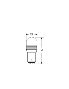 Lampadina Mega Led SMD 3D 12V BAY15d 380LM 2