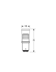 Lampadina auto P21 5W BAY15d 48 led SMD 12 24V doppia polarita  2