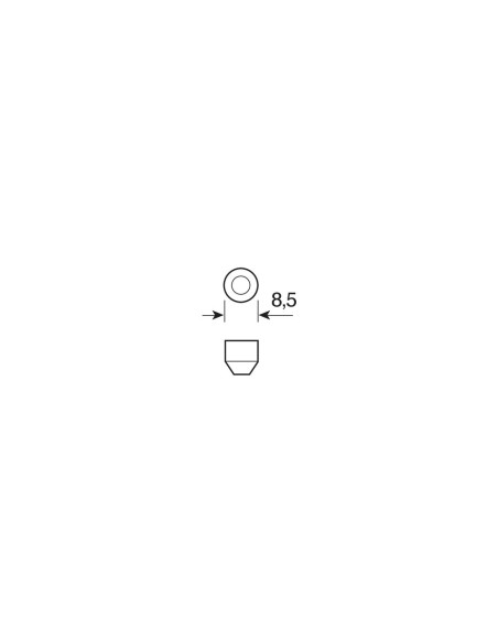 Lampadina siluro 12V SV8 5 8 10x31mm 1 LED