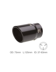Terminale scarico universale inox singolo 37 63mm TRX 21N