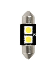 Lampadina siluro 12V SV8 5 8 10x31mm 2 LED