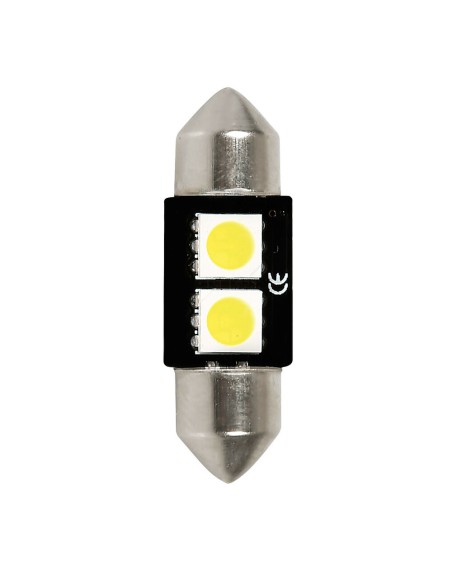 Lampadina siluro 12V SV8 5 8 10x31mm 2 LED