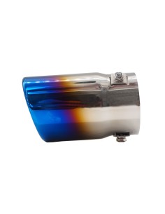 Terminale scarico universale inox singolo 37 63mm titanium look 2