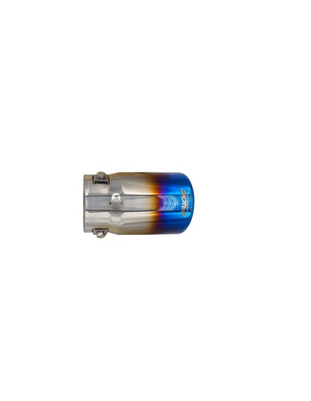 Terminale scarico universale inox singolo 37 63mm titanium look