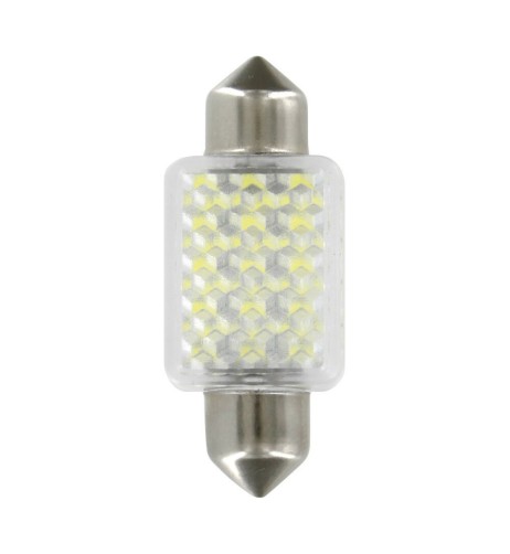 Lampadina auto Siluro SV8 5 8 27 Hyper LED 12V doppia polarita 15x35mm