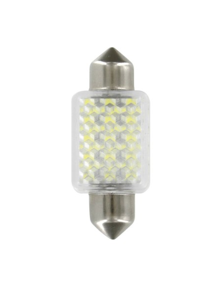 Lampadina auto Siluro SV8 5 8 27 Hyper LED 12V doppia polarita 15x35mm