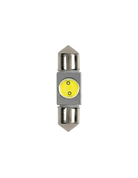 Lampadina siluro 12V SV8 5 8 C5W 10x36mm 1 LED