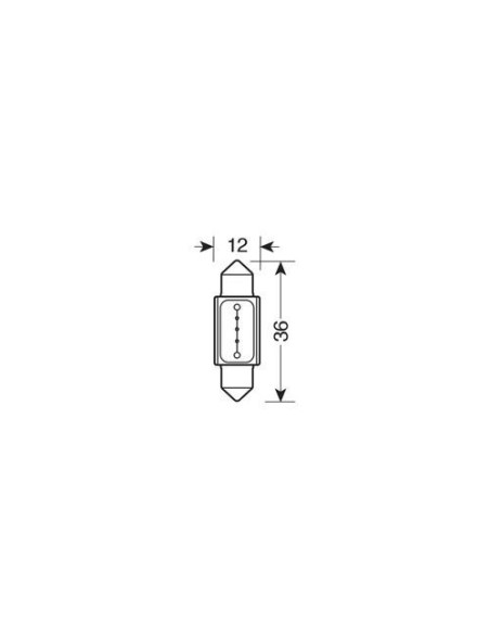 Lampadina siluro C5W SV8 5 8 12V Mega led 2 super chips