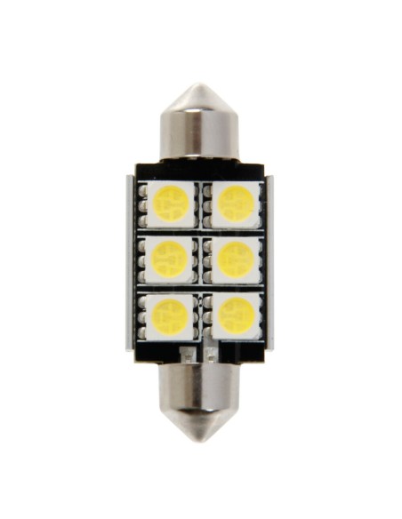 Lampada auto siluro SV8 5 8 18 hyper led resistenza integrata 12V