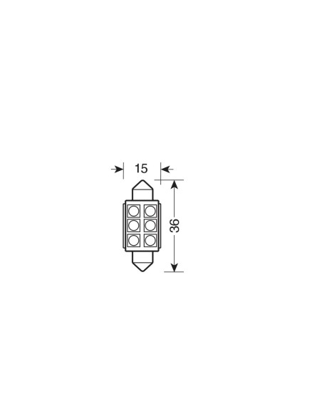 Lampada auto siluro SV8 5 8 18 hyper led resistenza integrata 12V